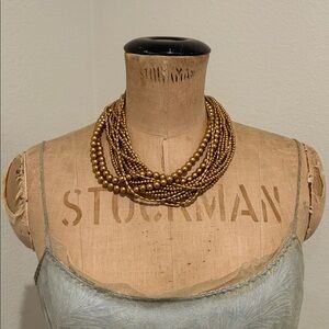 Vintage Gold Beaded Necklace